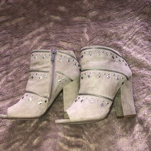 Jessica Simpson Studded Peep Toe Booties